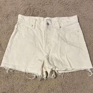 PacSun White Denim Vintage Cut Shorts